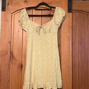 Yellow flower so good for life mini dress women’s xs